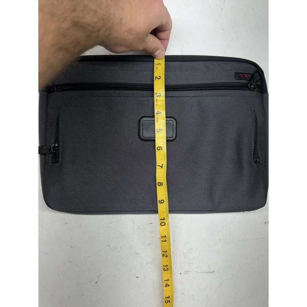 Tumi Alpha Nylon Tech Organizer Pouch Gray 13”x9” Tablet Sleeve Travel Work